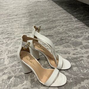Lulu's White Strappy Heels